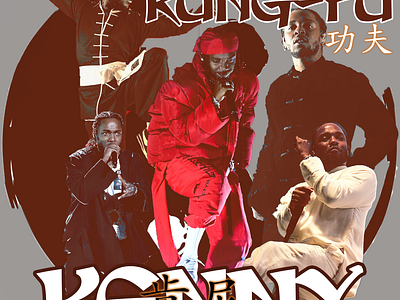 Kung Fu Kenny design digital art illustration layering typography