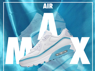 Nike UNDFTD Air Max mock up artist branding design digital art layers typography undefeated