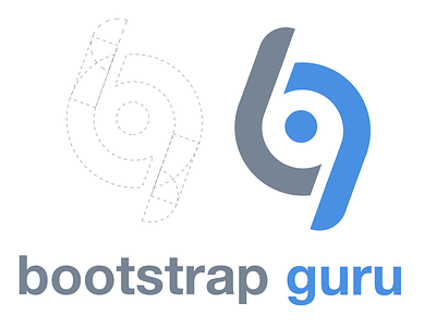revamp of bootstrap guru logo - first draft bg bootstrap bootstrapguru bsg creative design flat guru logo redesign revamp twitter bootstrap