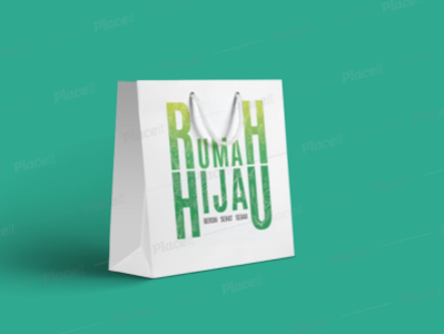 RUMAH HIJAU food online grocery branding company logo food logo vegetables vegetarian