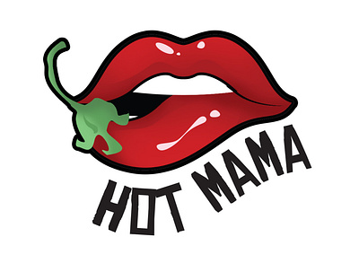 HOT MAMA chili sauce branding design food logo