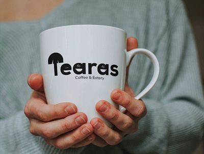 TEARES coffee & eatery - cafe logo brand branding cafe coffee comp company logo design food illustration logo ui ux vector