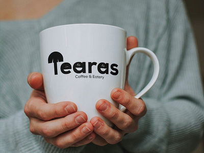 TEARES coffee & eatery - cafe logo brand branding cafe coffee comp company logo design food illustration logo ui ux vector