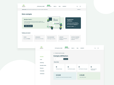 Weedy CBD Dashboard Design