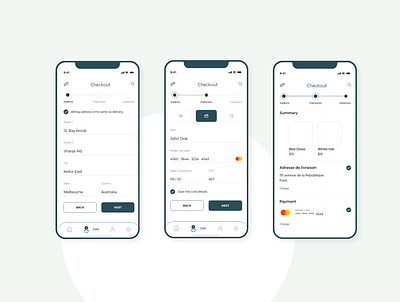 Checkout Steps Design design ui