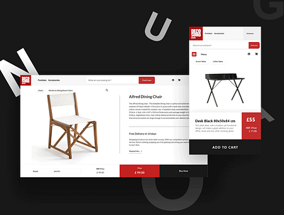 Furniture E-commerce Product Page design ui