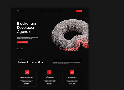 Dev Agency Website Design - Dark theme design ui