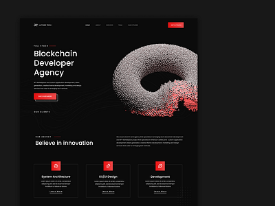 Dev Agency Website Design - Dark theme