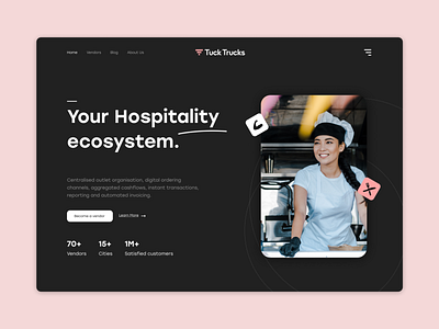 Hero - Hospitality & Food industry design digital marketing ui