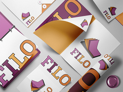 Filo Brand Identity Design brand identity design branding logo design orange paper pink