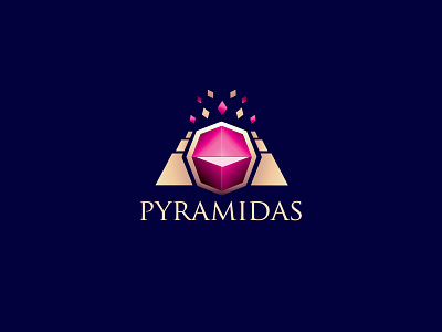 Pyramidas Logo Design diamond gold identity design jewelery jewellery logo design pink pyramid