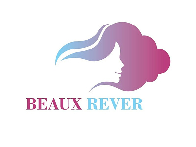 Beaux Rever Logo Design angel beauty blue branding clouds hair identity design illustration logo design purple