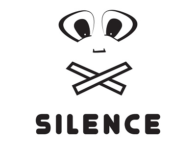 Silence Logo Design branding charity eyes face identity design logo design quiet silence