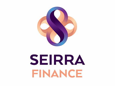Sierra Finance Logo Design bank blue branding cream identity design logo logo design pink salmon