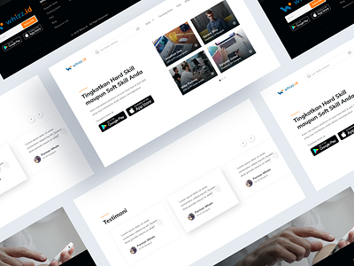 Landing Page Design Concept for Whizz.id