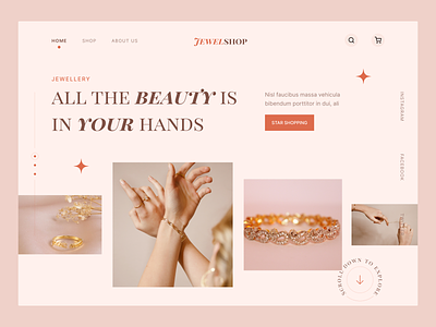 Hero section for Jewellery Landing page