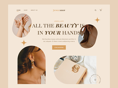 Hero section for Jewellery Landing page