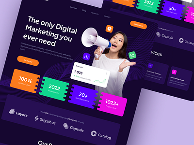 Digital marketing landing page