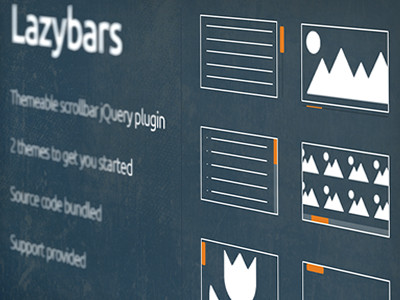 Lazybars blue css jquery lazybars orange scrollable scrollbar white