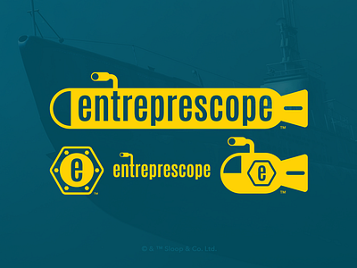 Entreprescope™ blue branding icon leadership sea submarine teaching training vision yellow