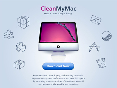 CleanMyMac interactive landing page