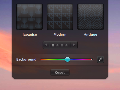 Simplified Hud antialiased text colorpicker hud interface macpaw osx app paginator vector