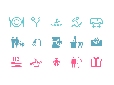 Hotel Service Icons Set