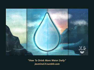 Blog Art | How To Drink More Water blog blog art blue cover art fitness health lifestyle water water drop