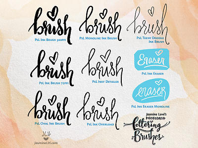 Digital Ink Lettering Brushes for Photoshop & Adobe Sketch