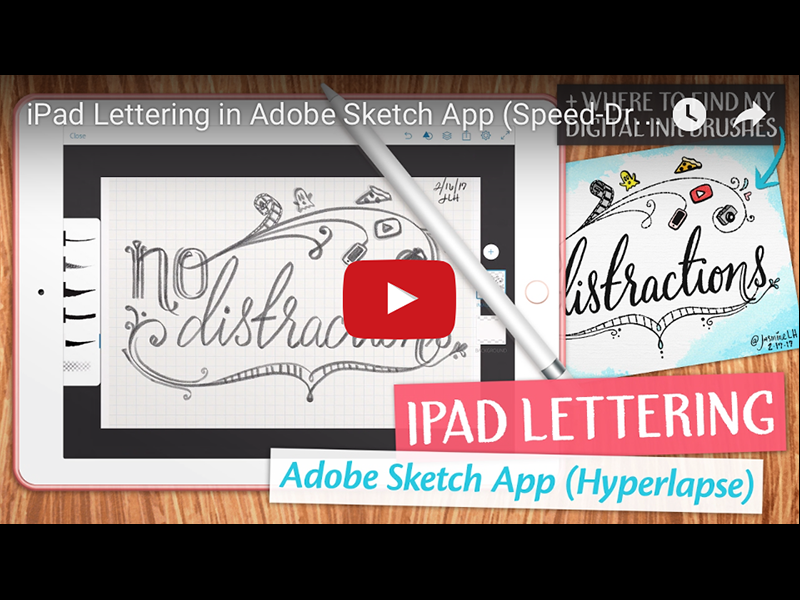 iPad Lettering in the Adobe Sketch App (Speed-Drawing) by ...