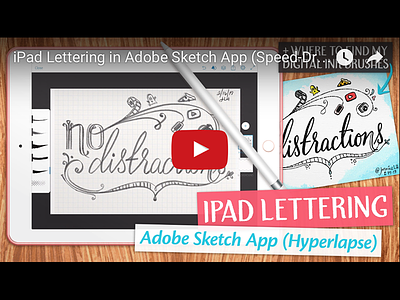 iPad Lettering in the Adobe Sketch App (Speed-Drawing) adobe sketch app calligraphy digital art handlettering illustration lettering modern calligraphy modern script photoshop photoshop lettering