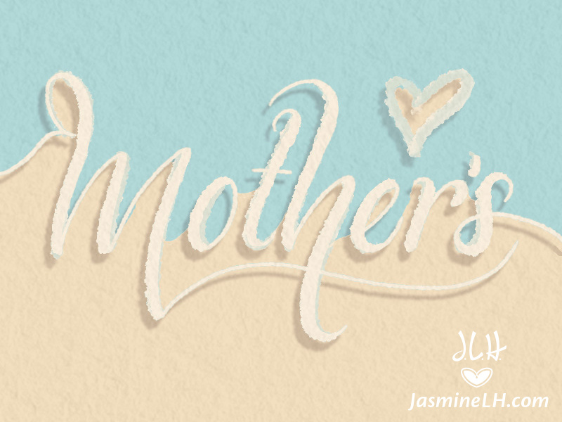 Mother's | Lettering video greeting card mothers day modern lettering modern script script lettering digital lettering digital art illustration hand-lettering lettering photoshop lettering