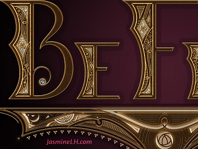 Be Free | Lettering • WIP design details intricate lettering ornate vector art