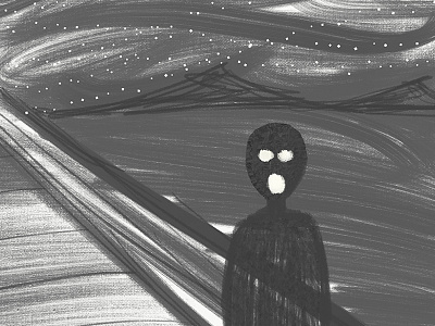 The Creepy Scream | Doodle adobe sketch app digital art digital illustration digital painting doodle edvard munch munchcontest painterly photoshop