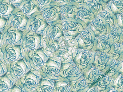 Pattern Play 4 | Roll of Roses adobe capture adobe sketch blue digital art doodle drawing flowers green illustration pattern design patterns roses