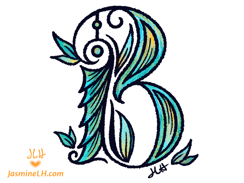 Letter B | Adobe Live Lettering entry behance contest adobe live contest adobe live photoshop digital painting digital art drawing lettering illustration