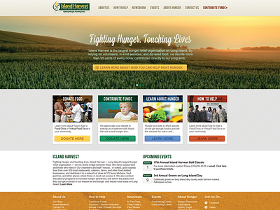 Island Harvest Homepage Design design food bank responsive simple ui ux web