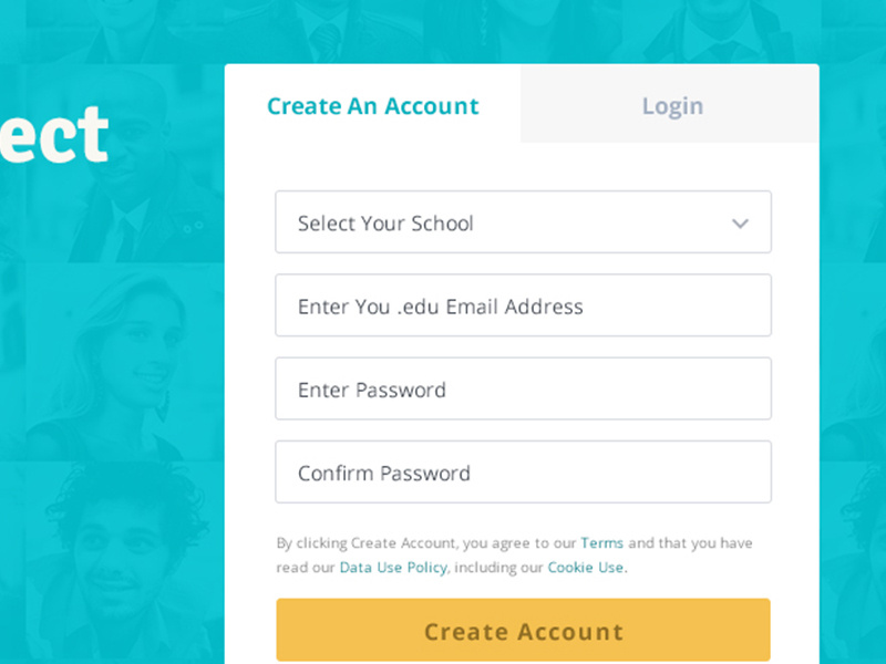 WIP Social Login ui ux website design social network login signup
