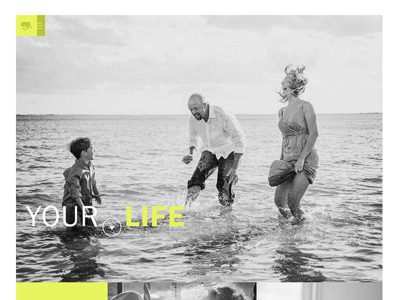 WIP Photographer Site ui ux yellow photography design homepage photographer scroll