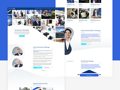 Completed Annual Report animations blue design infographics one page site organic shapes ui ux web webdesign website z-index