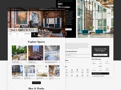Vacant Spaces Rental Website black and white clean client accounts corporate design icons photography ux web webdesign website