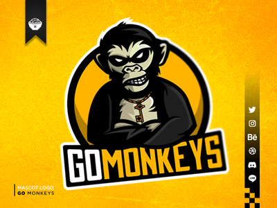 Monkey Mascot Logo by Cocox Pixel on Dribbble