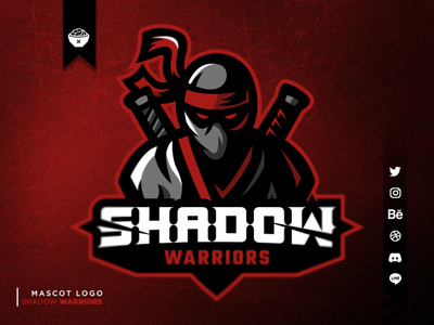 Shadow Warriors Mascot Logo branding design esport esportlogo esports logo esports logo design gaming logo gaming logos illustration inspiration logo design symbol logo logo design logos logotype mascot design mascot logo mascot logo design ninja mascot logo design typography vector