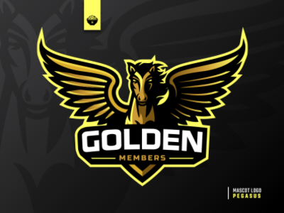 Pegasus Mascot Logo esport esportlogo esports esports logo gaming logo gaming logos golden illustration illustrator logo logo design logodesign logos logotype mascot design mascot logo mascot logo design mascotlogo pegasus