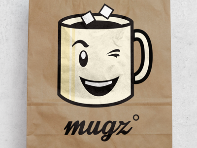 Mugz coffee logo smile typography