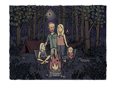 Family Portrait biking camping forest hiking marshmallow nature portrait woods