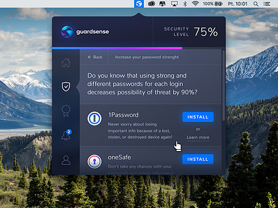 OS X security app app application desktop eyecandy guard mac macos osx security sense