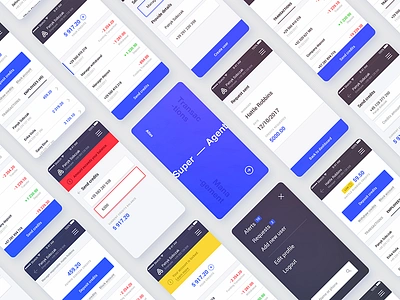 super ── agent app banking clean finance flat lowend minimal modern ui ux