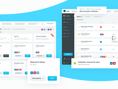 the product automation blue clean dashboard friendly leads ui ux