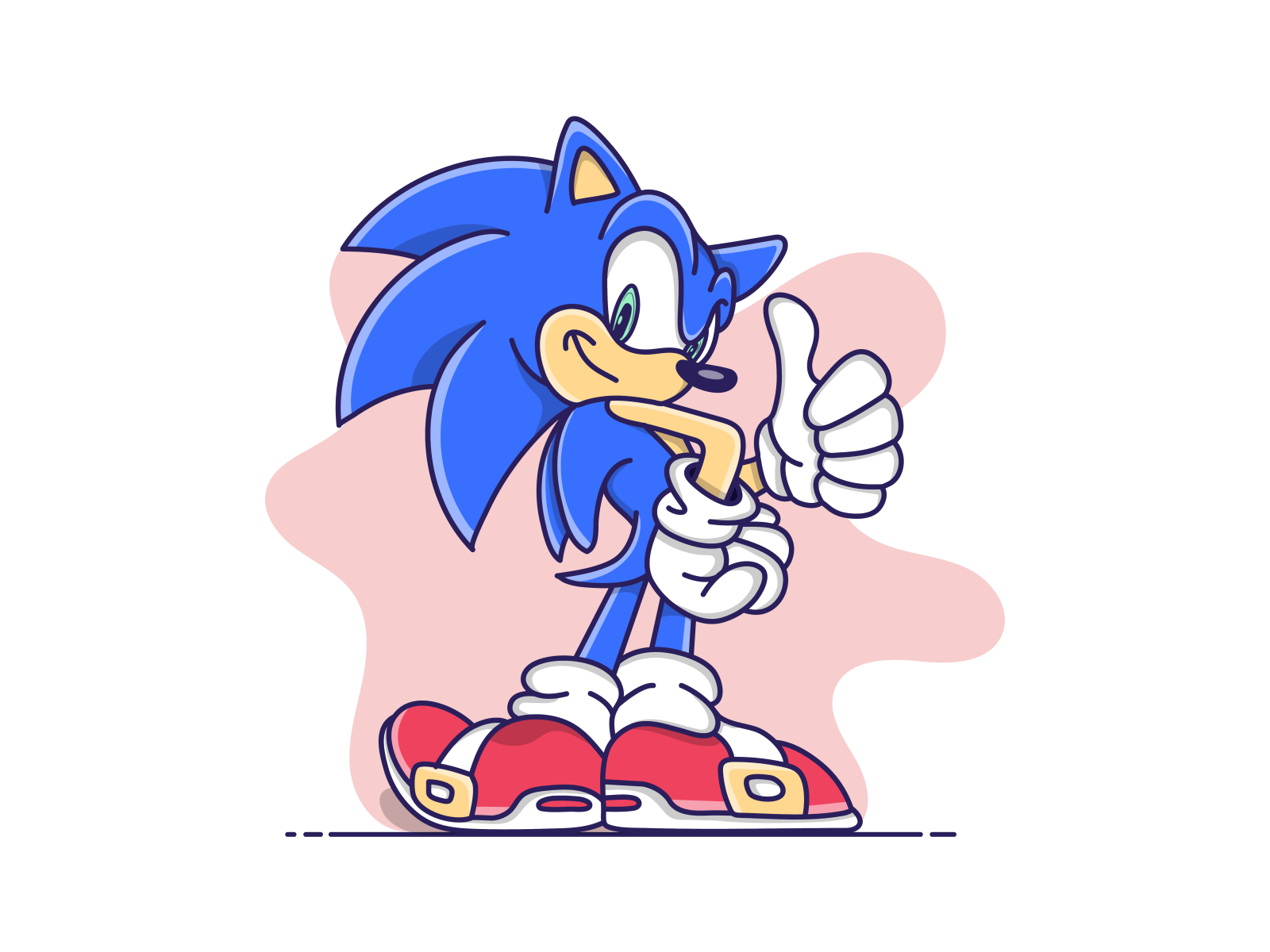 Pure Vector Sonic Illustration and Colouring by DarkoDesign on Dribbble